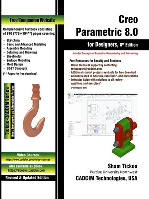 cover image of Creo Parametric 8.0 for Designers